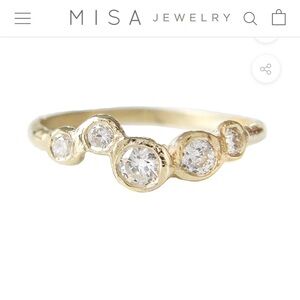 Misa Jewelry 14K yellow gold round diamond ring (.26 carats) size 6.5